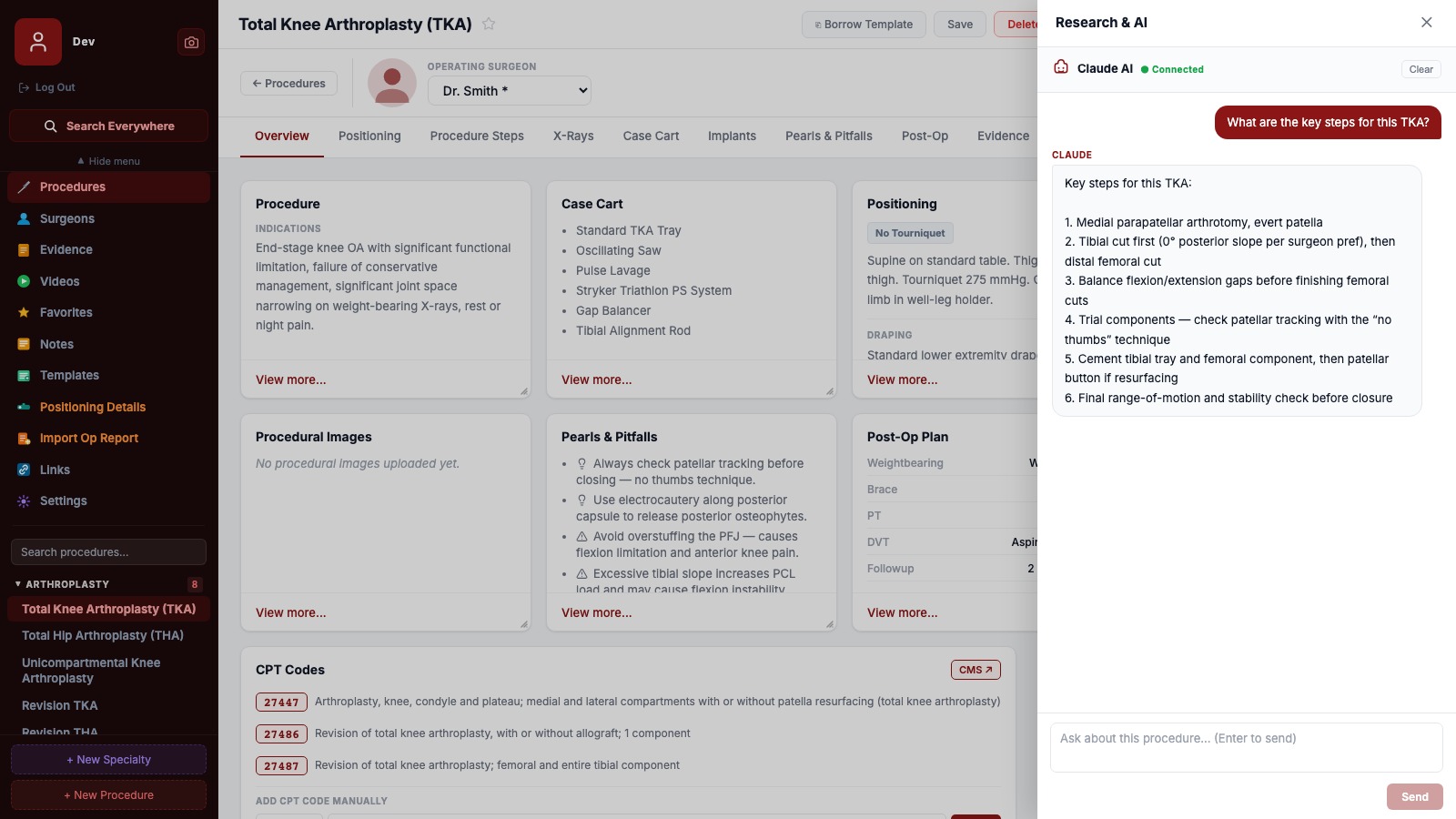 AI Assistant — your surgical copilot